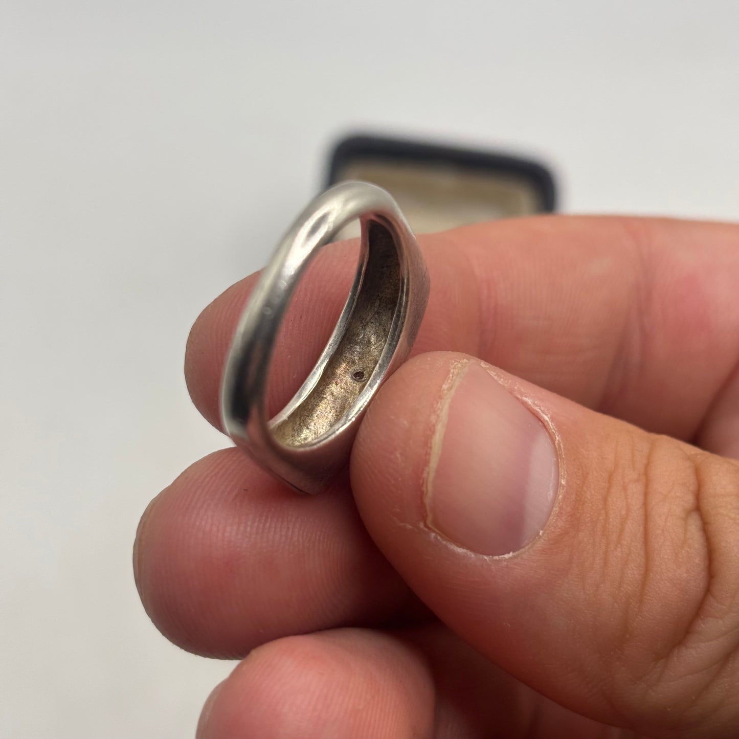 Silver Diamond Signet Ring (P)