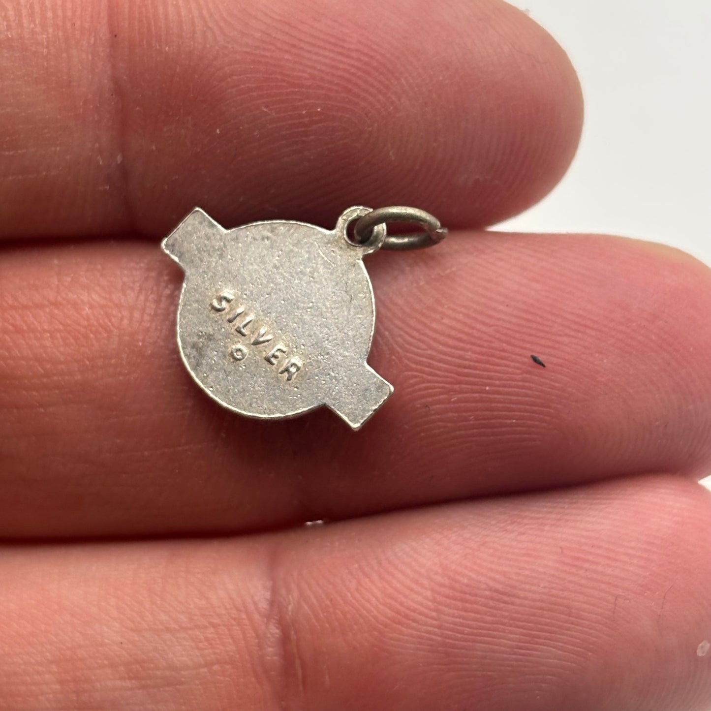 Silver Vintage Rare Enamel London Transport Charm
