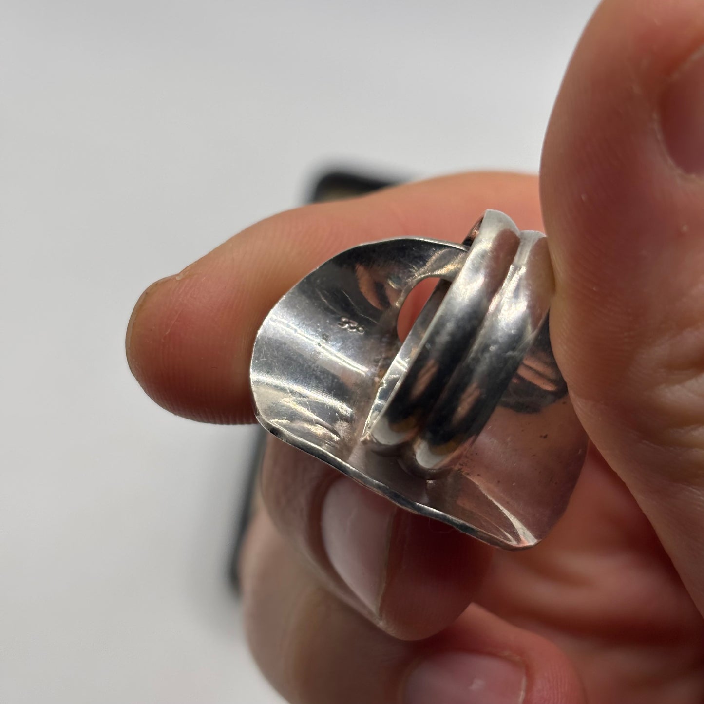 Silver Hammered Band Ring