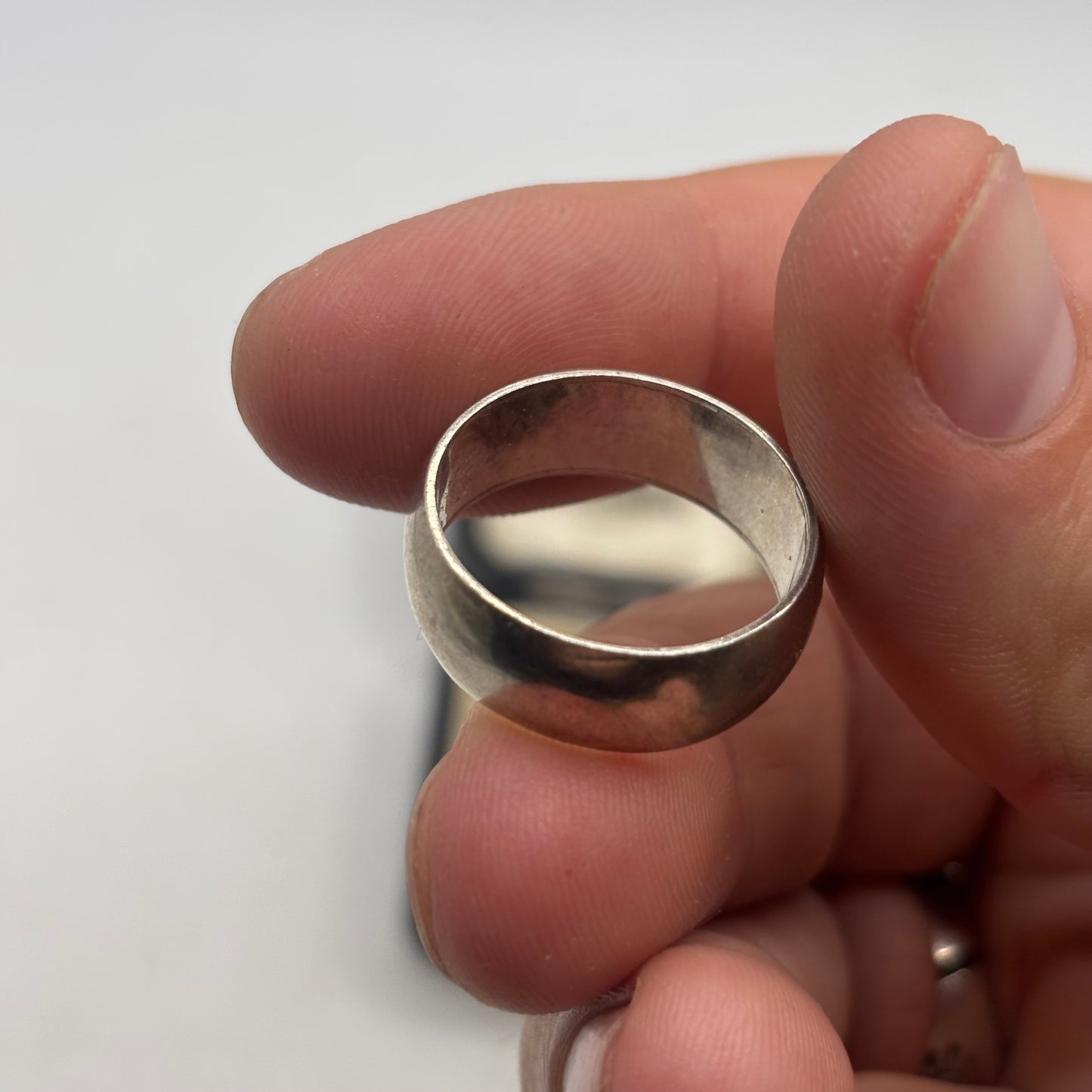 Silver Plain Band Ring (S)