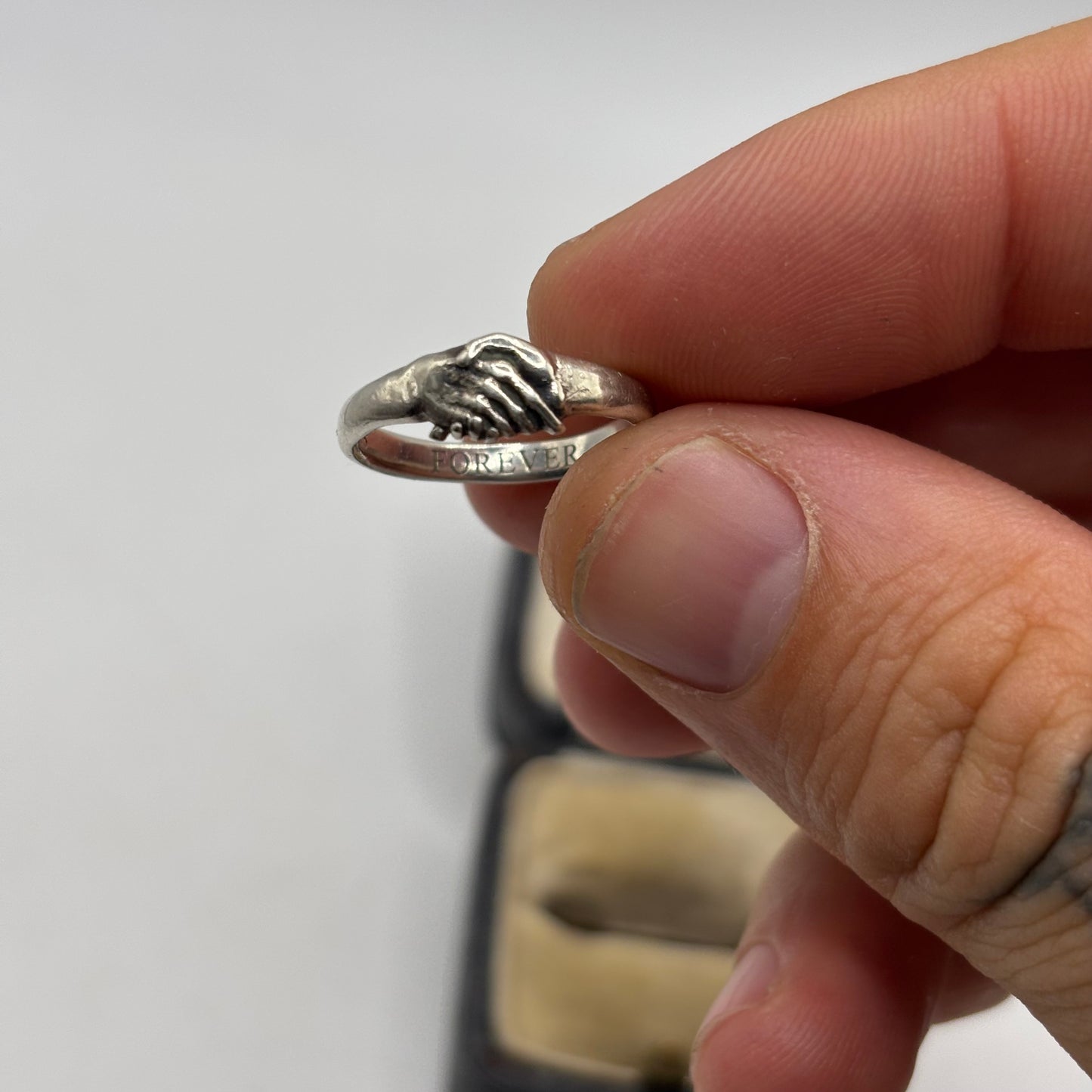 Silver Handshake Ring