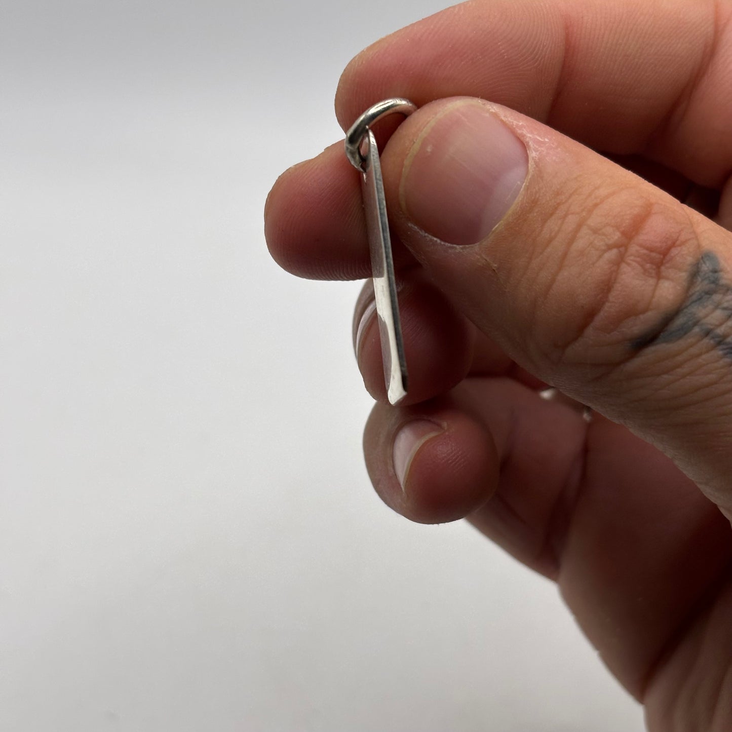 Silver Dog Tag Pendant