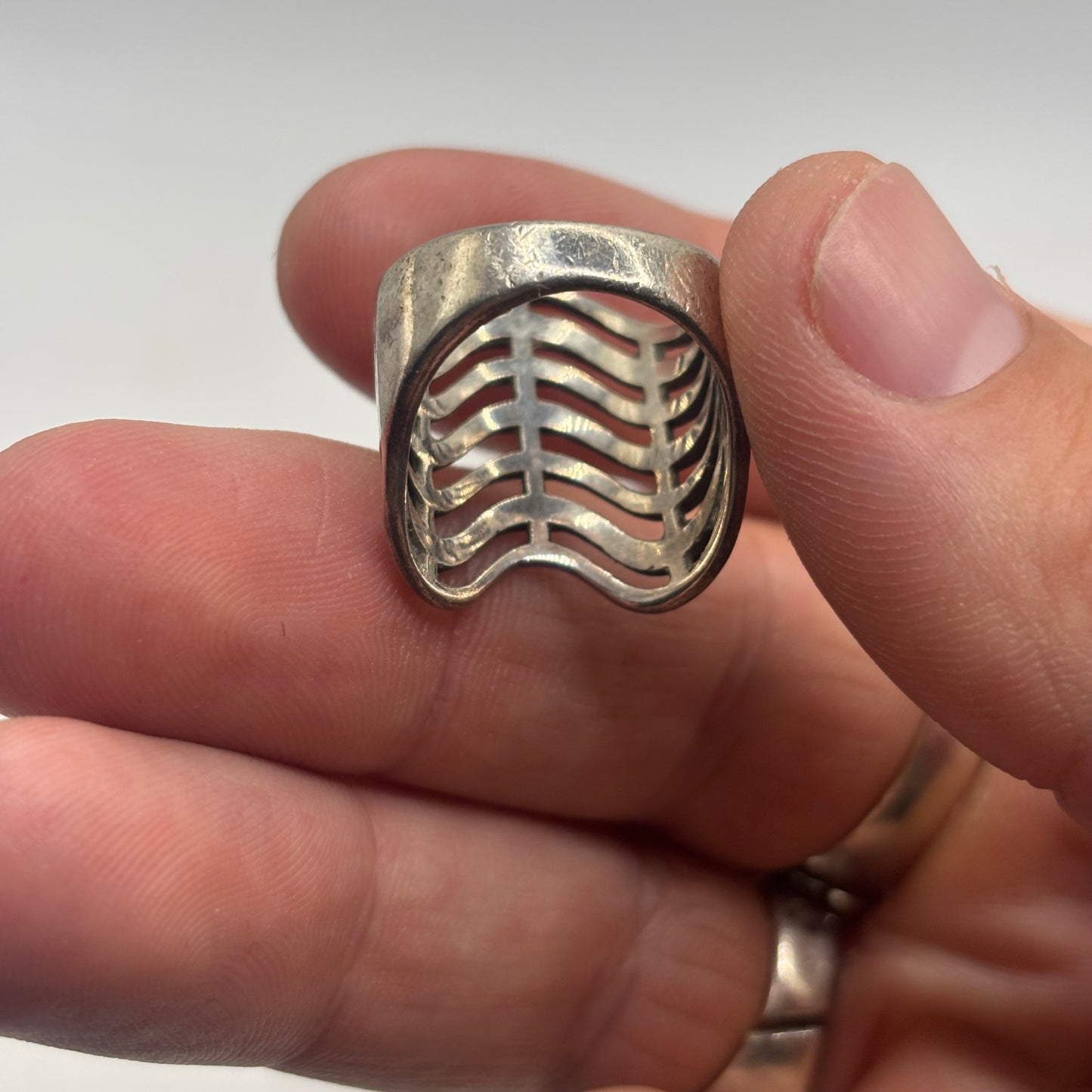 Silver Abstract Ring (M)