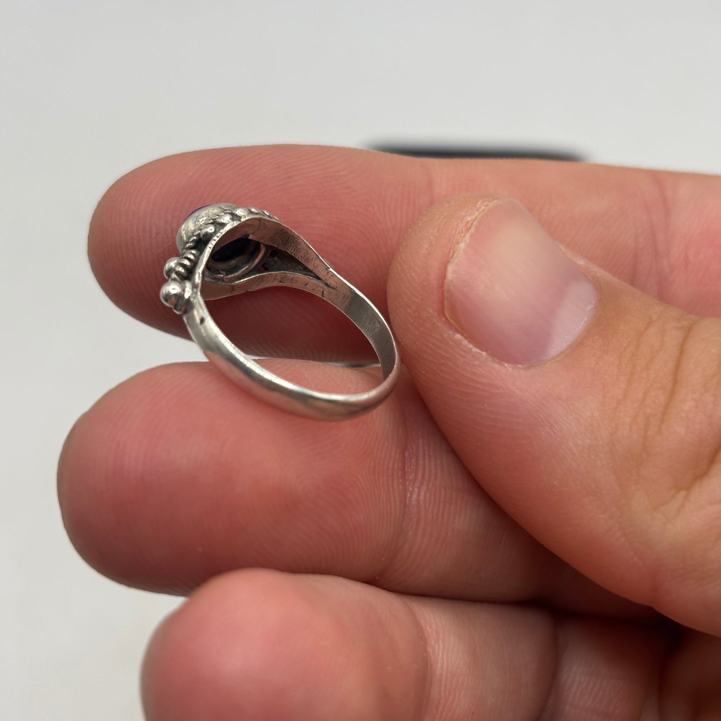 Silver Lapis Ring (L)