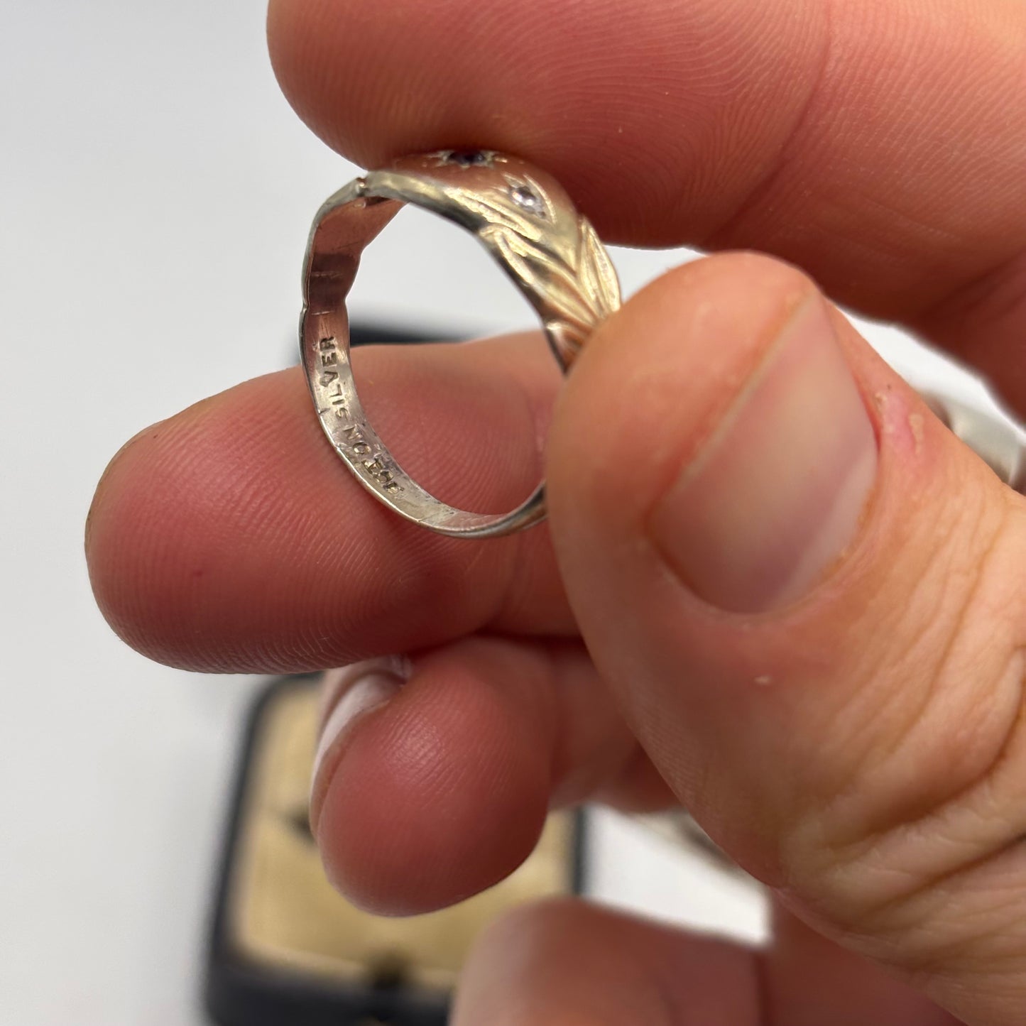 Silver Gold on Silver Vintage Ring