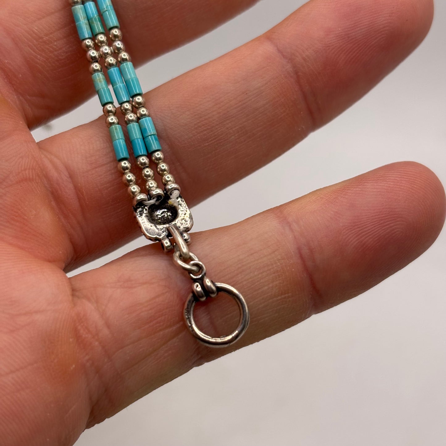 Silver 7” Native American Bracelet