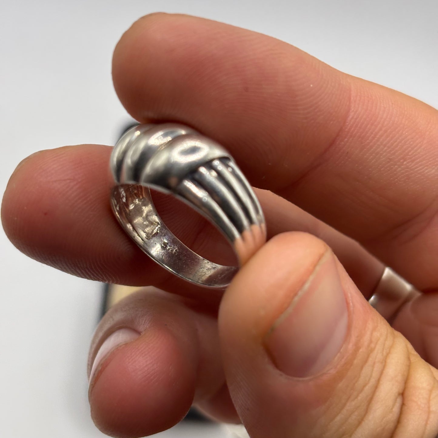 Silver Abstract Band Ring