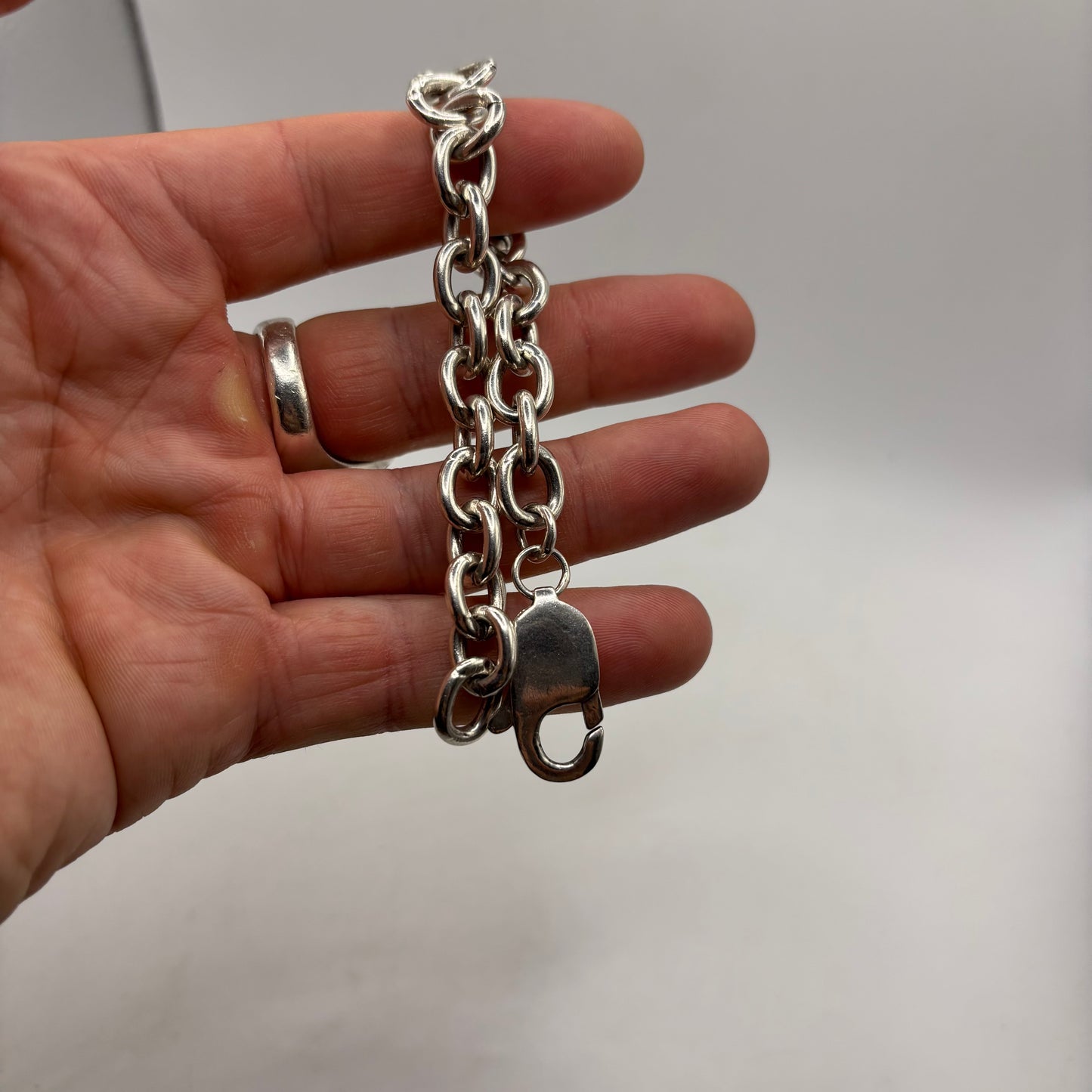 Silver 8.5” Chunky Belcher Bracelet