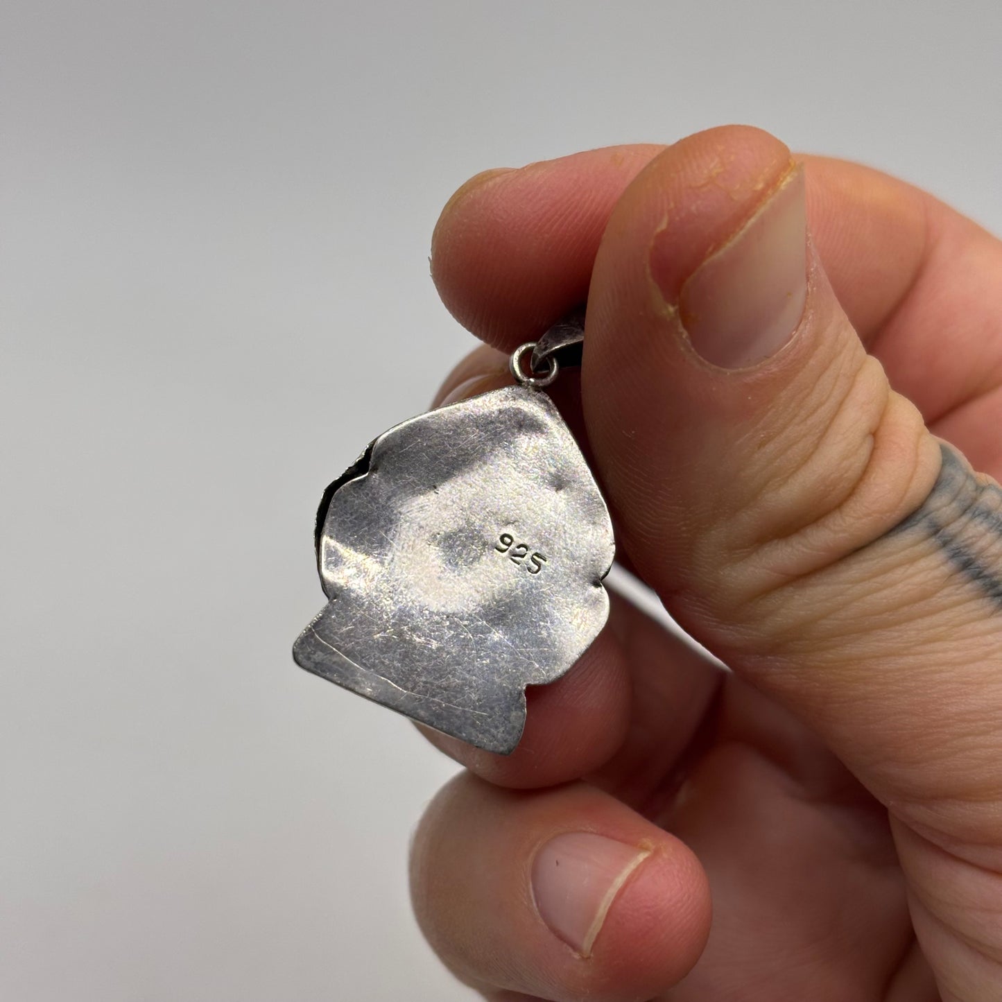 Silver Buddha Head Pendant
