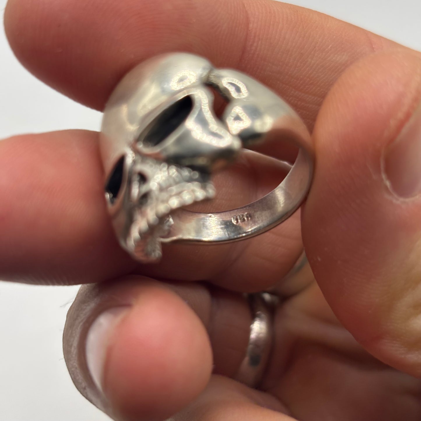 Silver Heavy Skull Ring