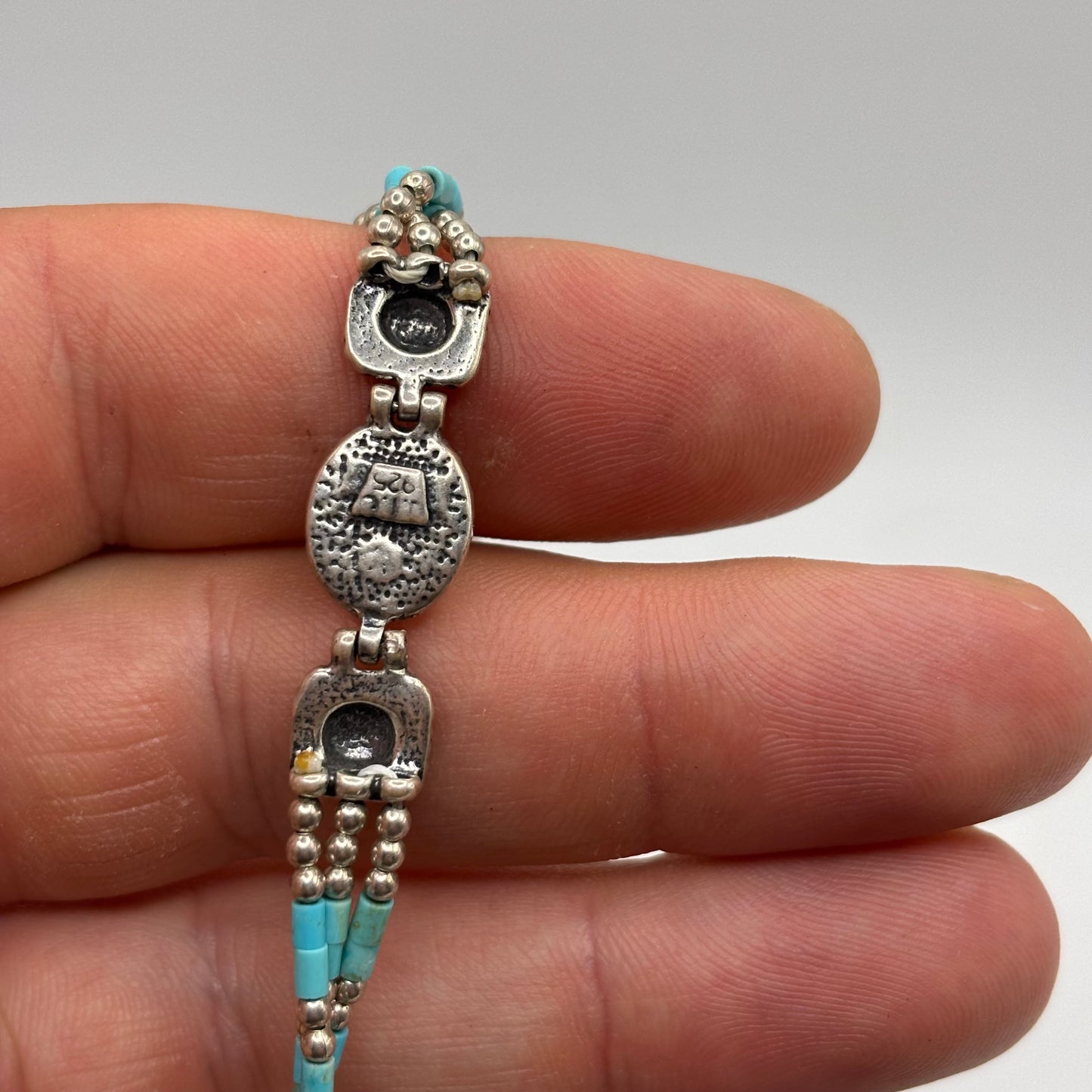 Silver 7” Native American Bracelet