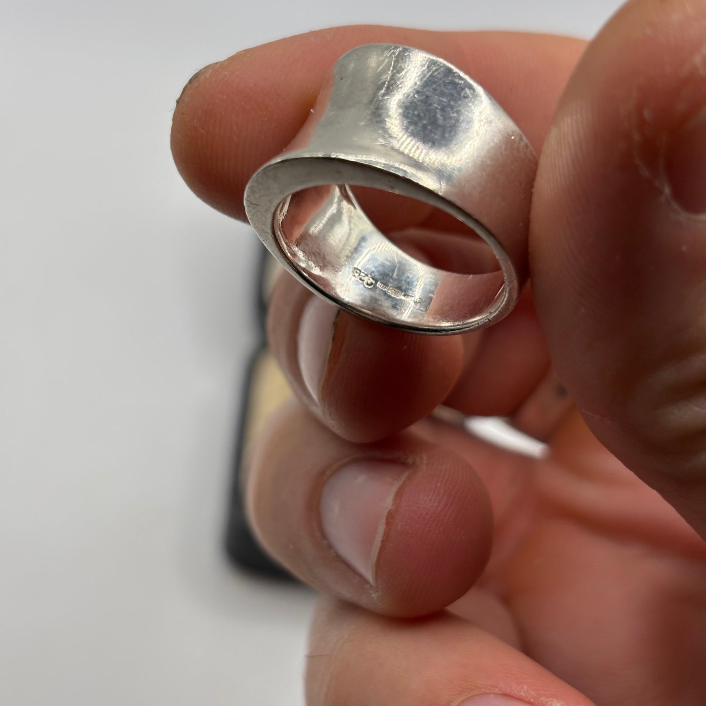 Silver Heavy Shield Ring