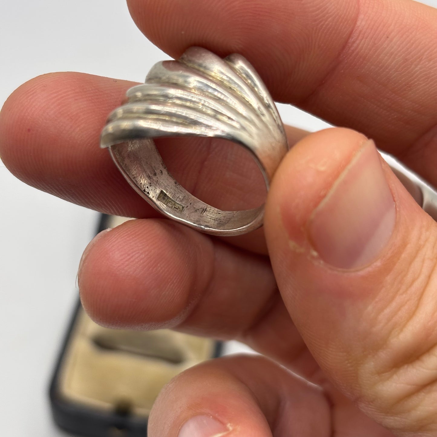 Silver Chunky Abstract Ring