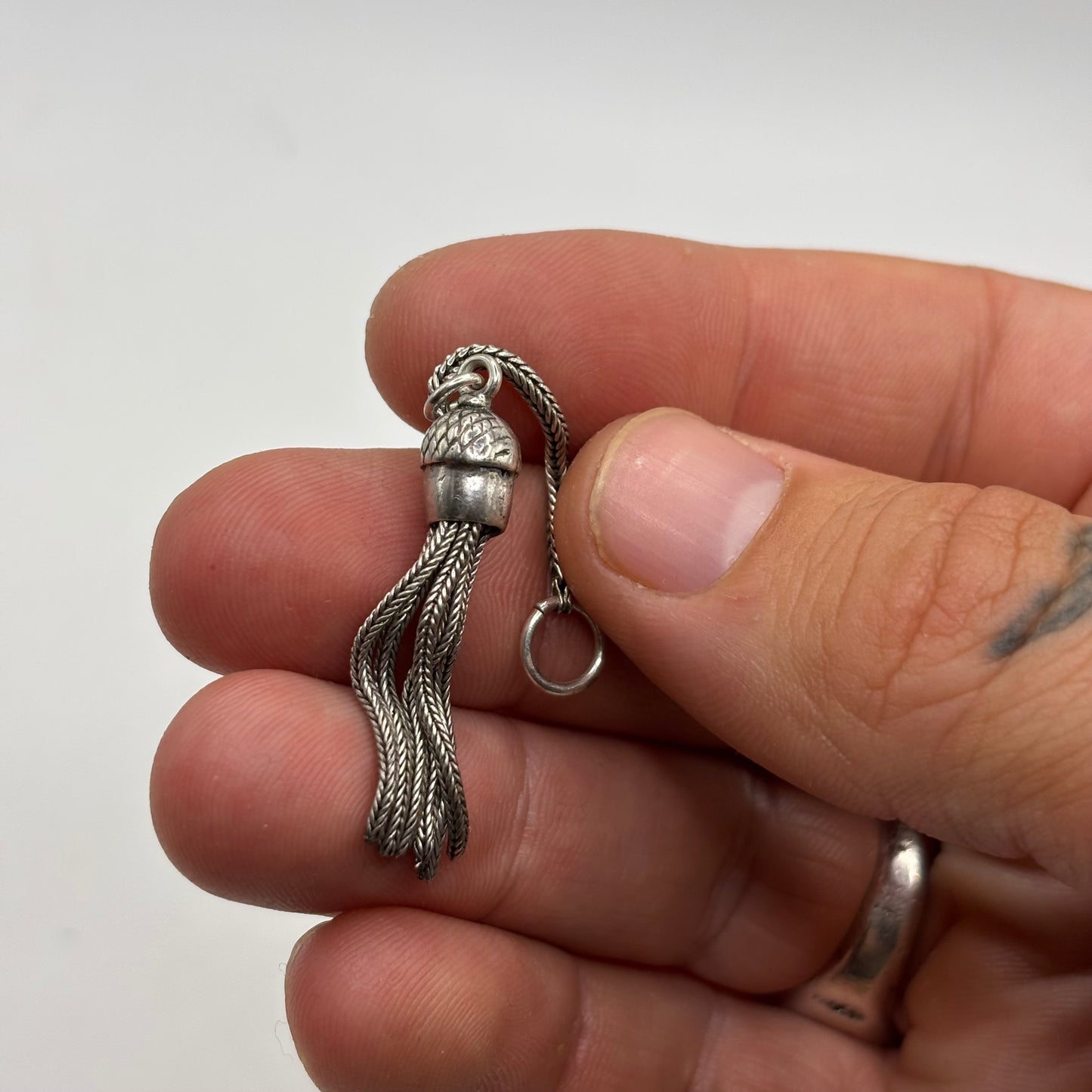 Silver Victorian Acorn Pendant