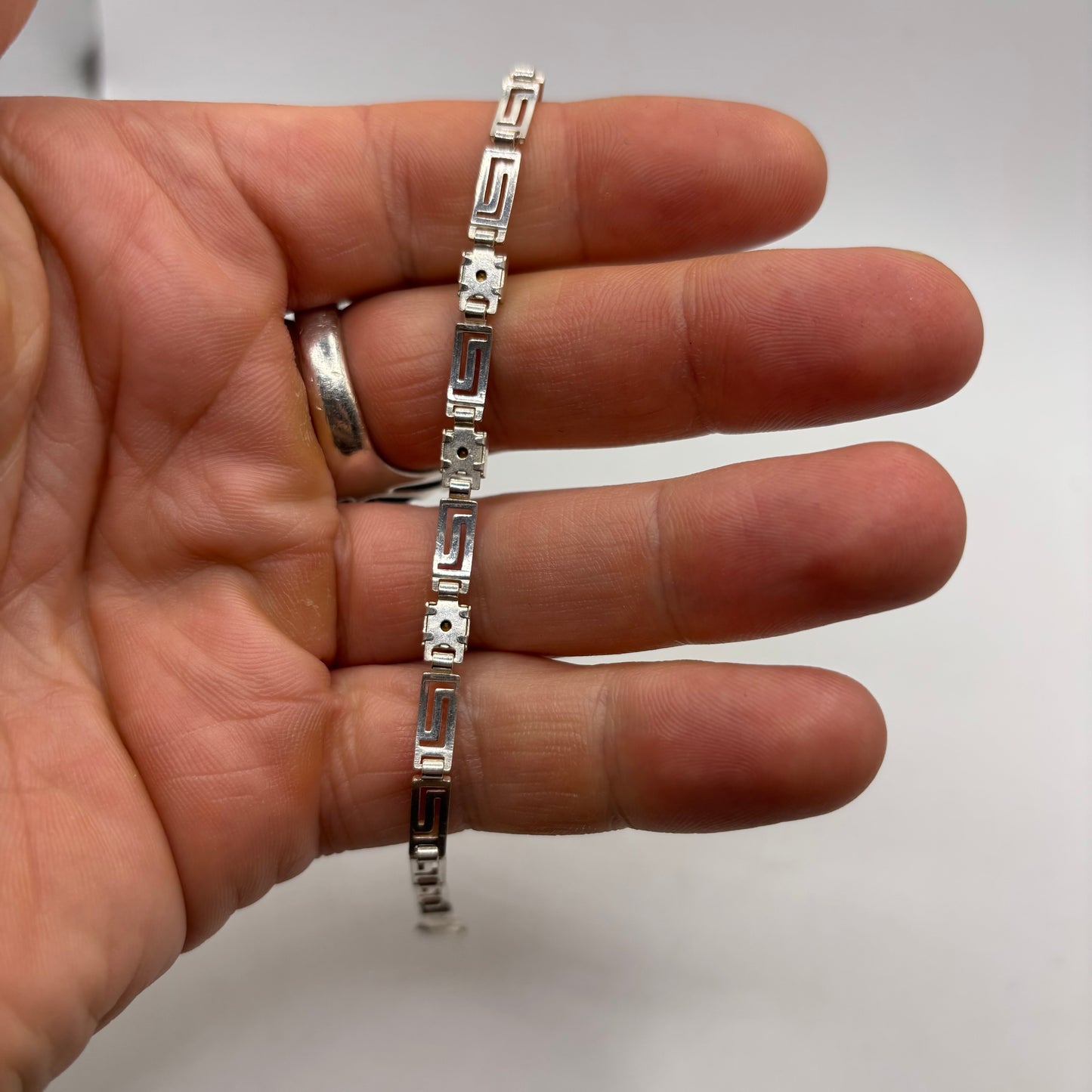 Silver 7” Blue Topaz Bracelet