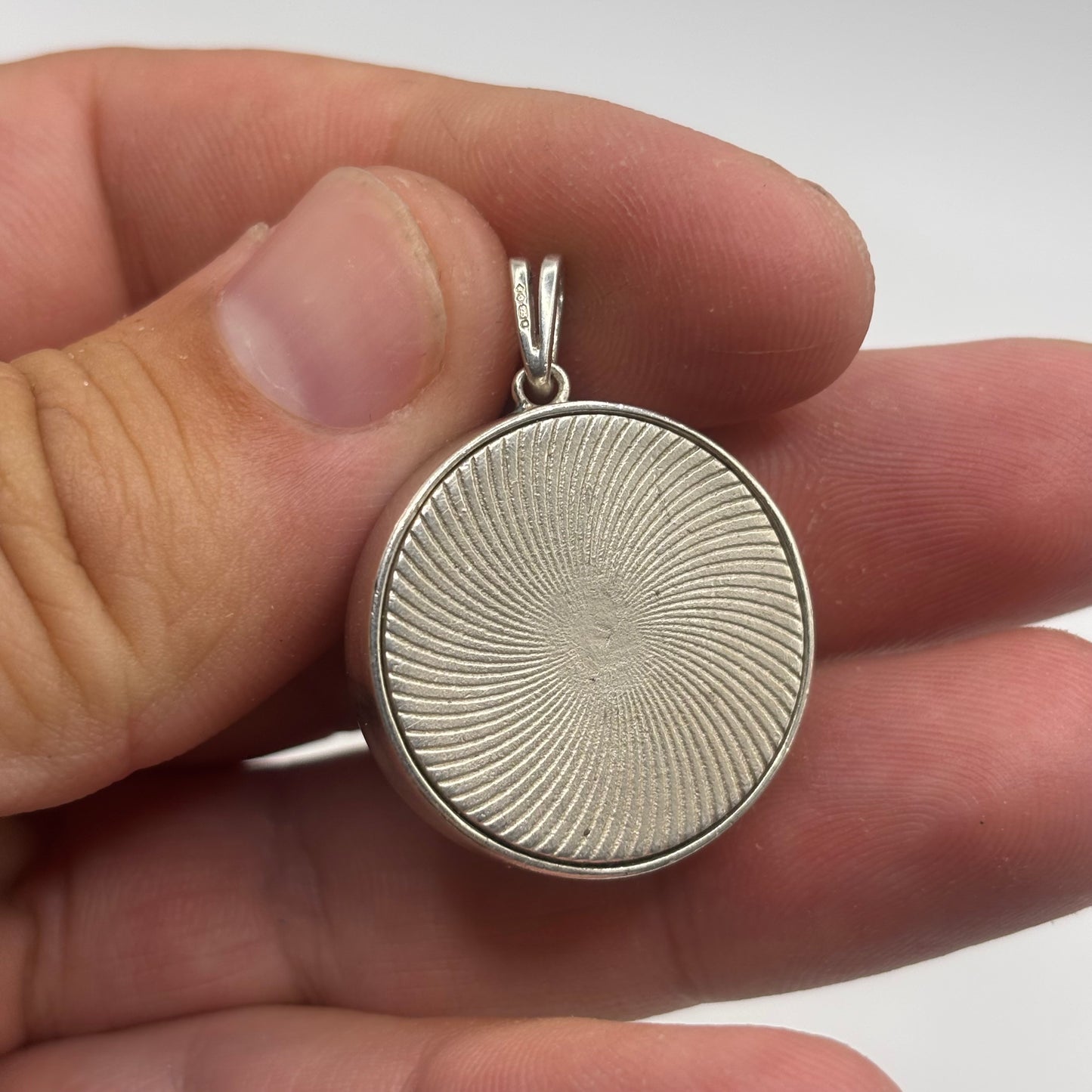 Silver Gem Glass Pendant