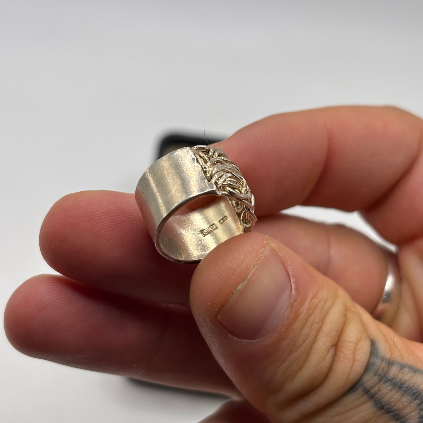 Silver Abstract Band Ring