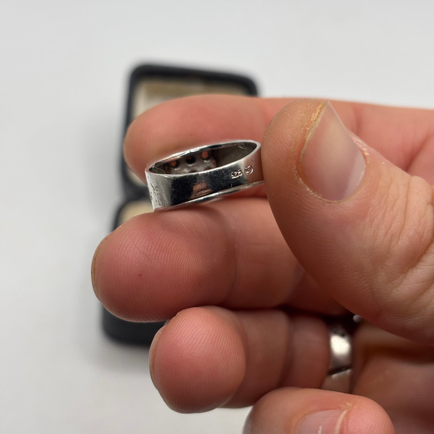 Silver Vintage CZ Signet Ring (M)