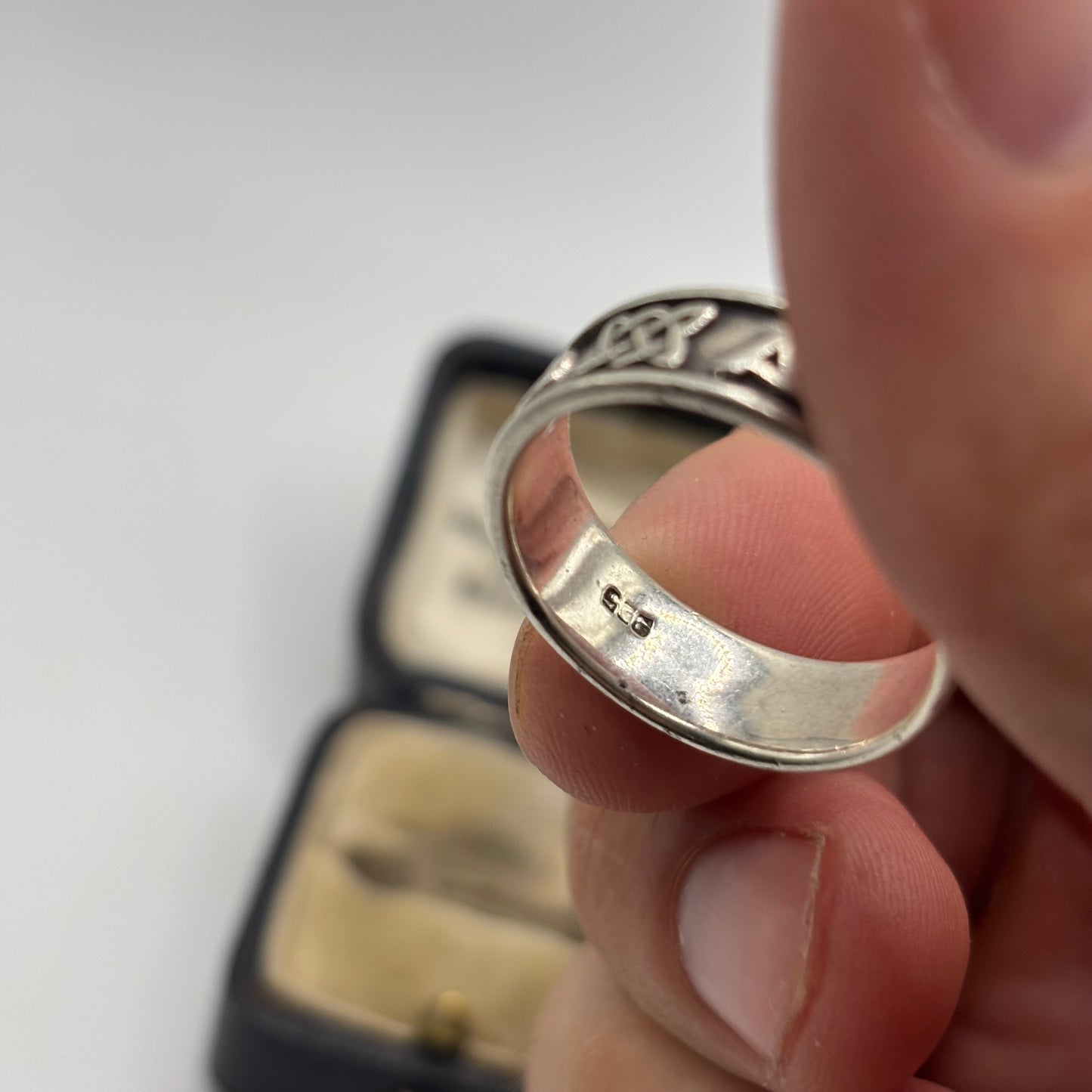 Silver Irish Band Ring (X)