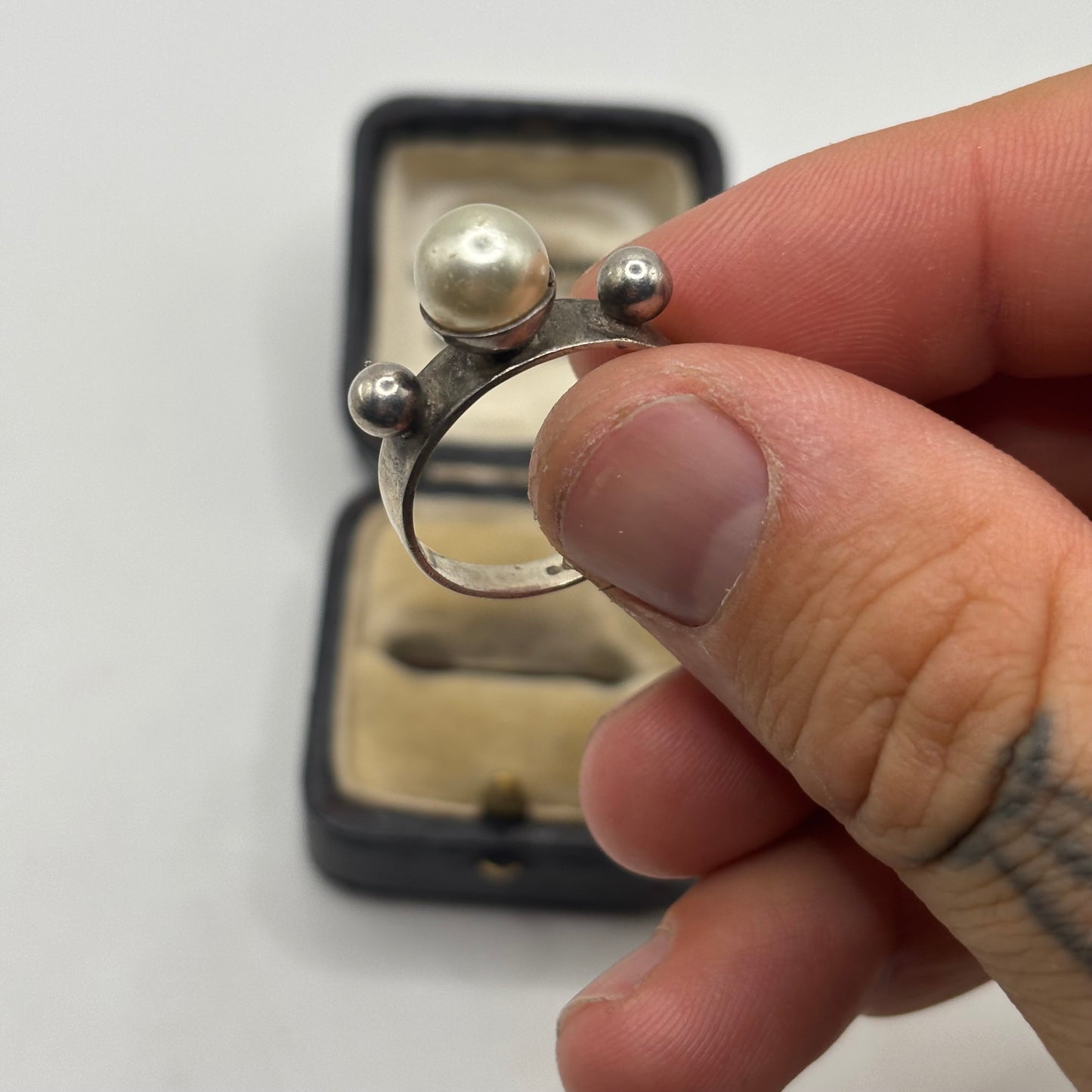 Silver Pearl Ring