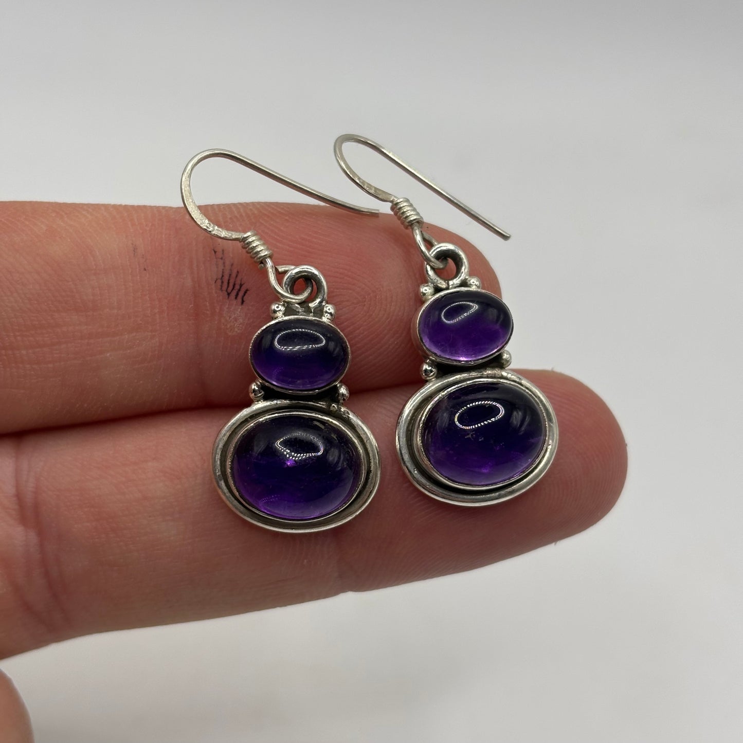 Silver Amethyst Earrings
