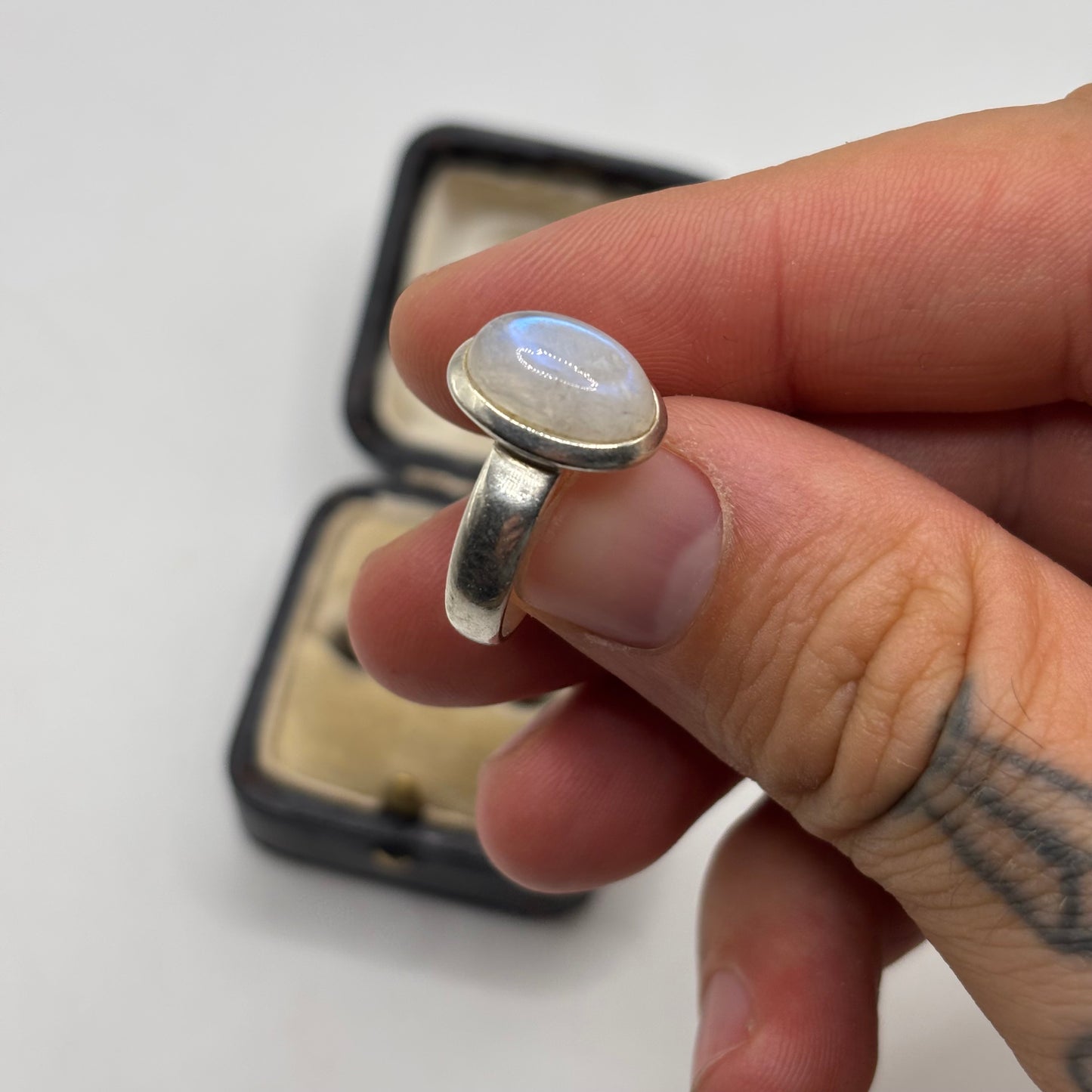 Silver Moonstone Ring