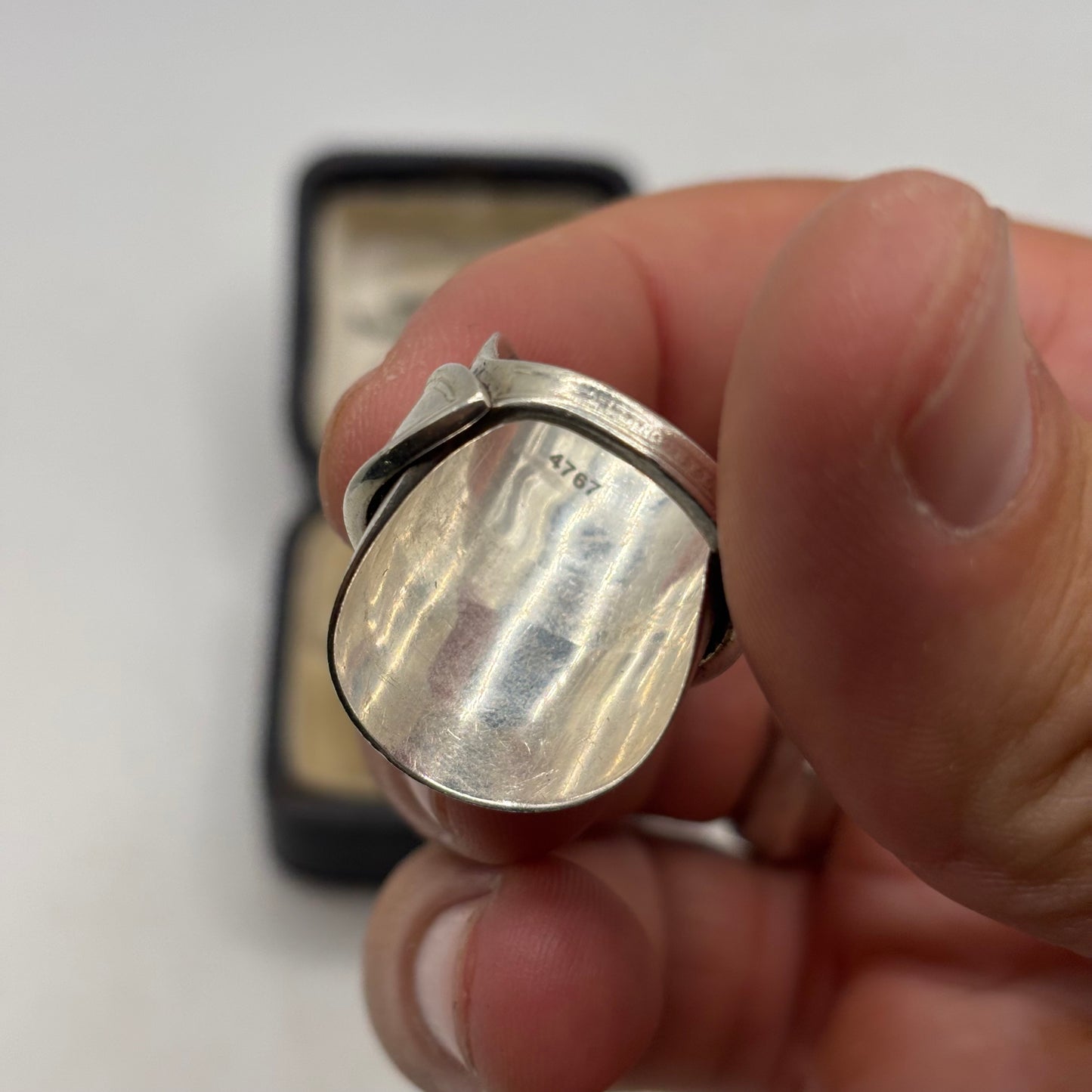 Silver Large Spoon Ring (O)