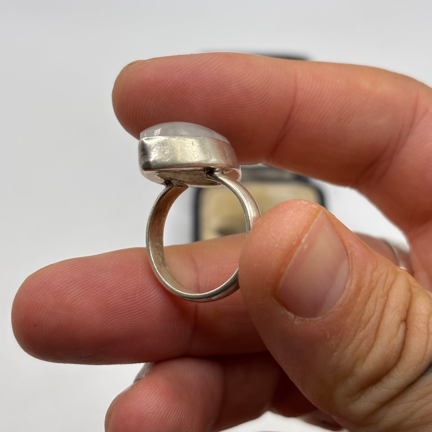 Silver Moonstone Ring
