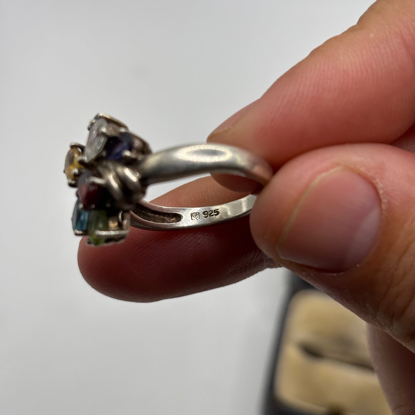 Silver Multi Gem Ring (R)
