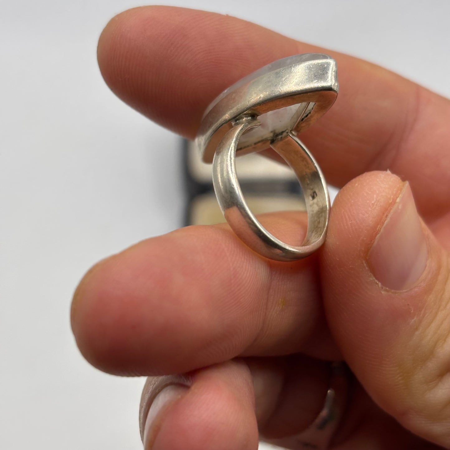 Silver Moonstone Ring