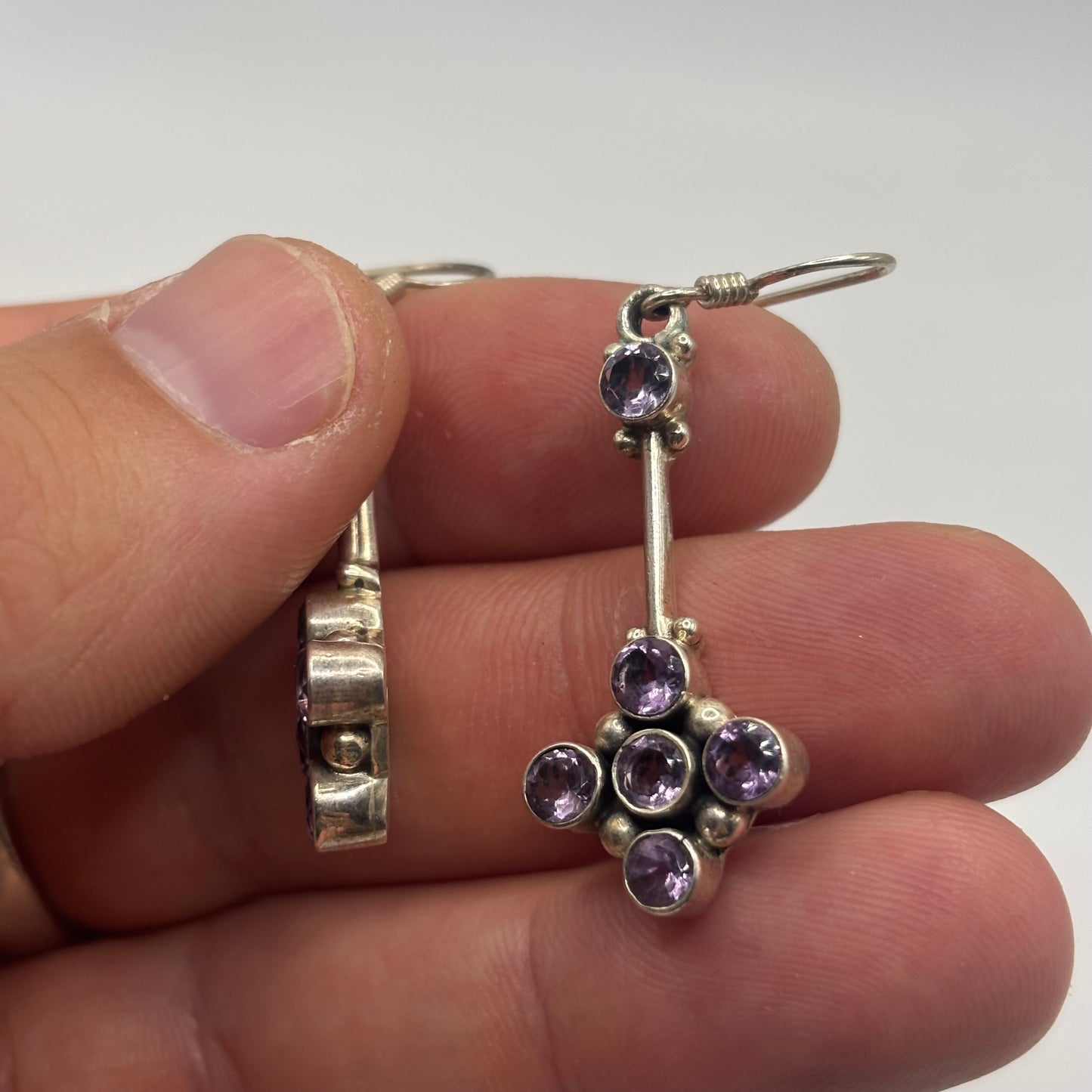 Silver Amethyst Earrings