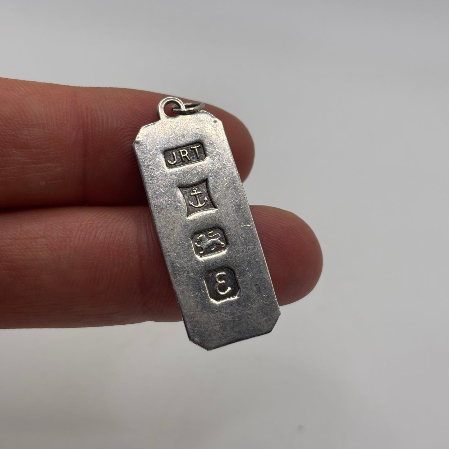 Silver Detailed Bird Ingot Pendant