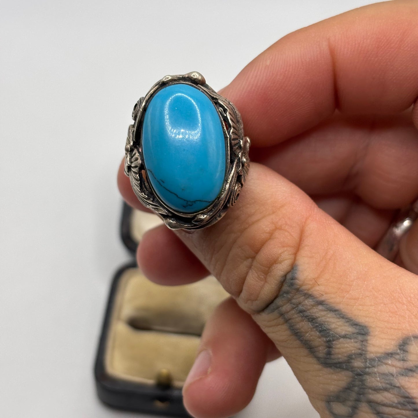 Silver Chunky Turquoise Ring