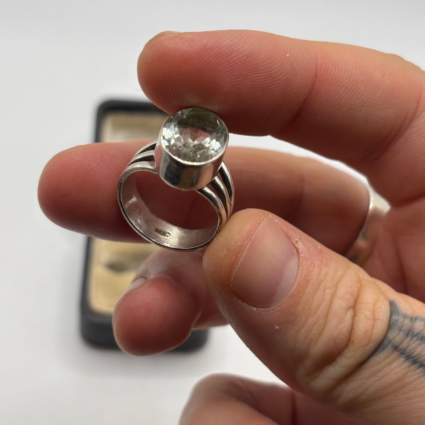 Silver Blue Topaz Ring