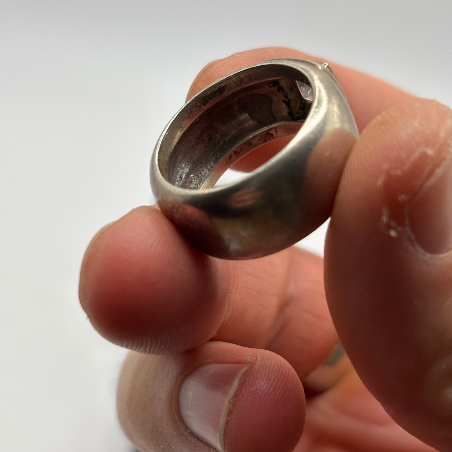 Silver Chunky CZ Ring