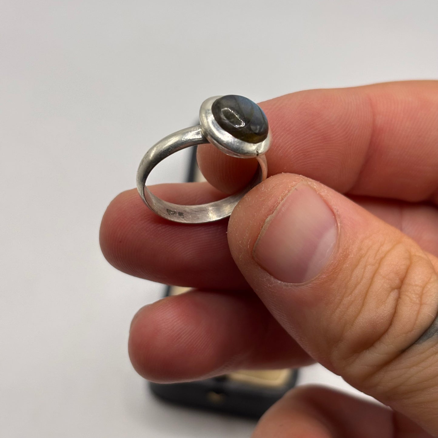 Silver Labradorite Ring
