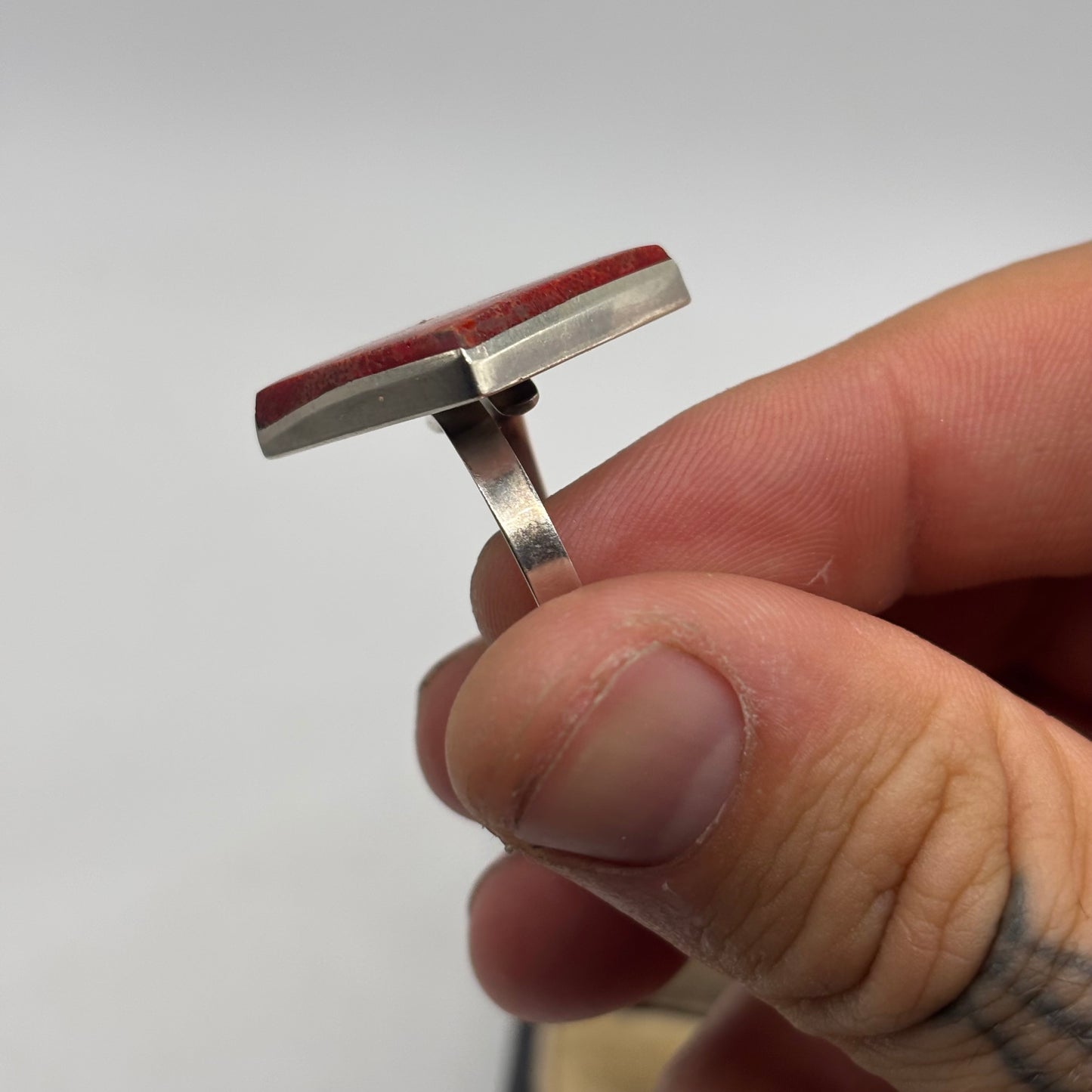 Silver Coral Ring