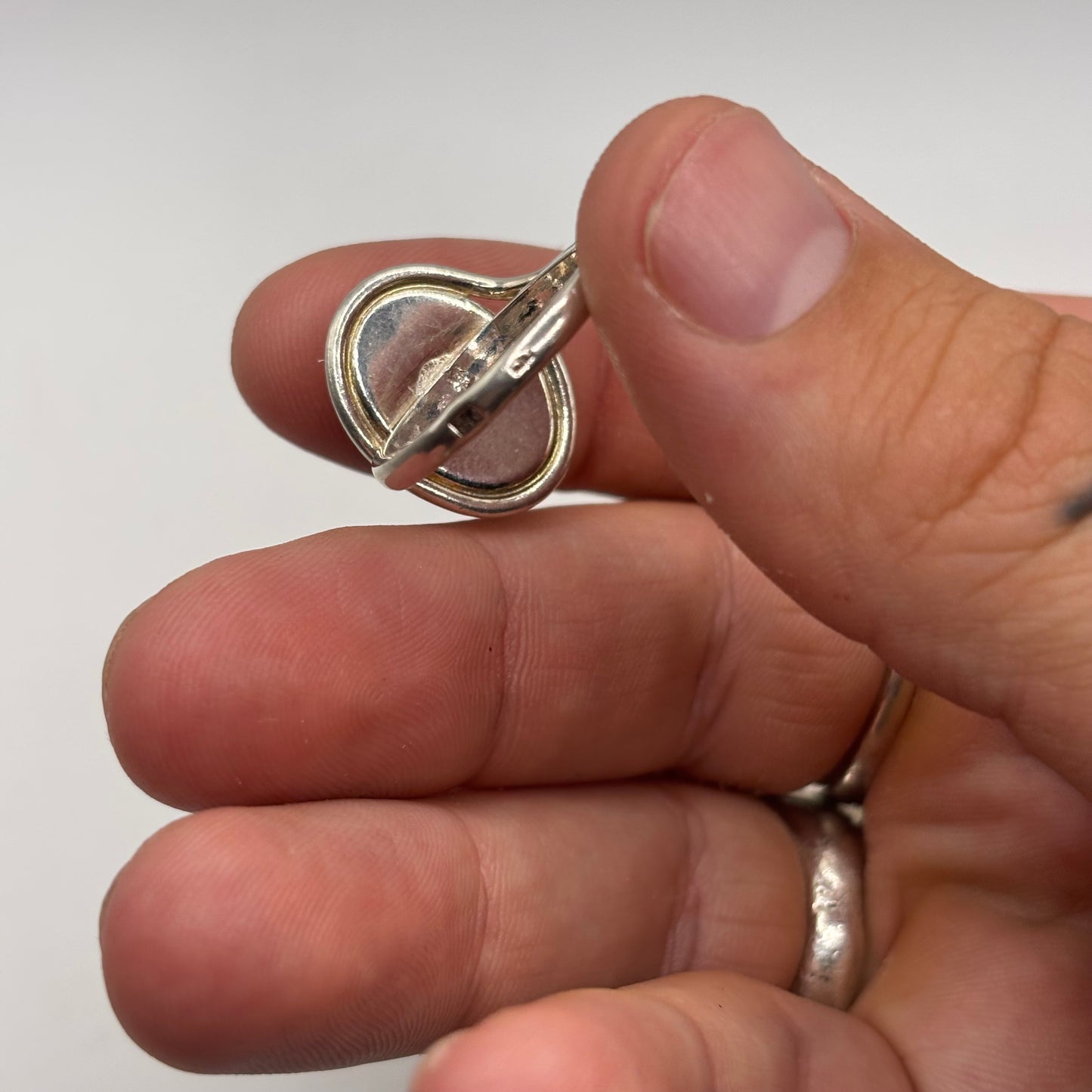 Silver Butterscotch Amber Ring (R)