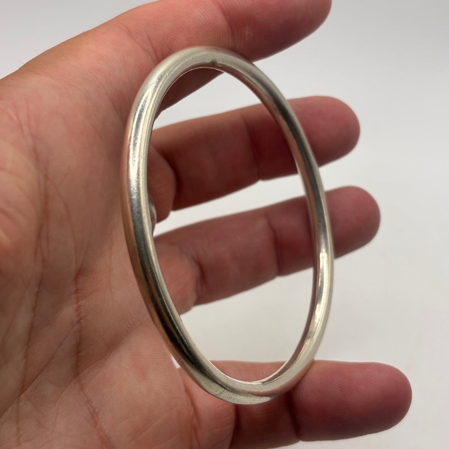 Silver Plain Bangle