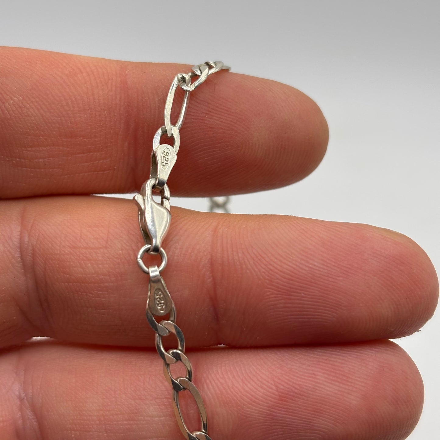 Silver 26” Figaro Chain Necklace