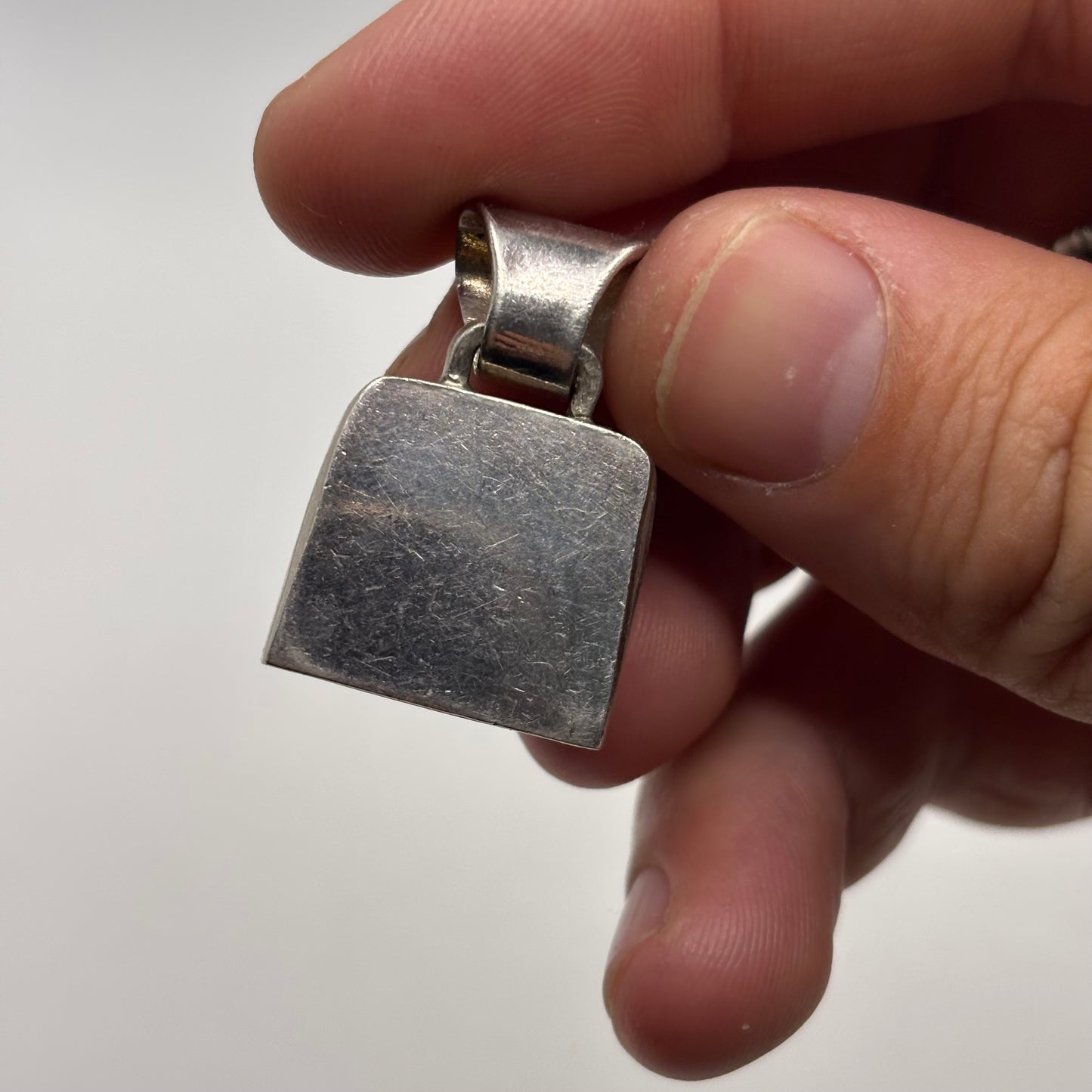 Silver Amber Pendant