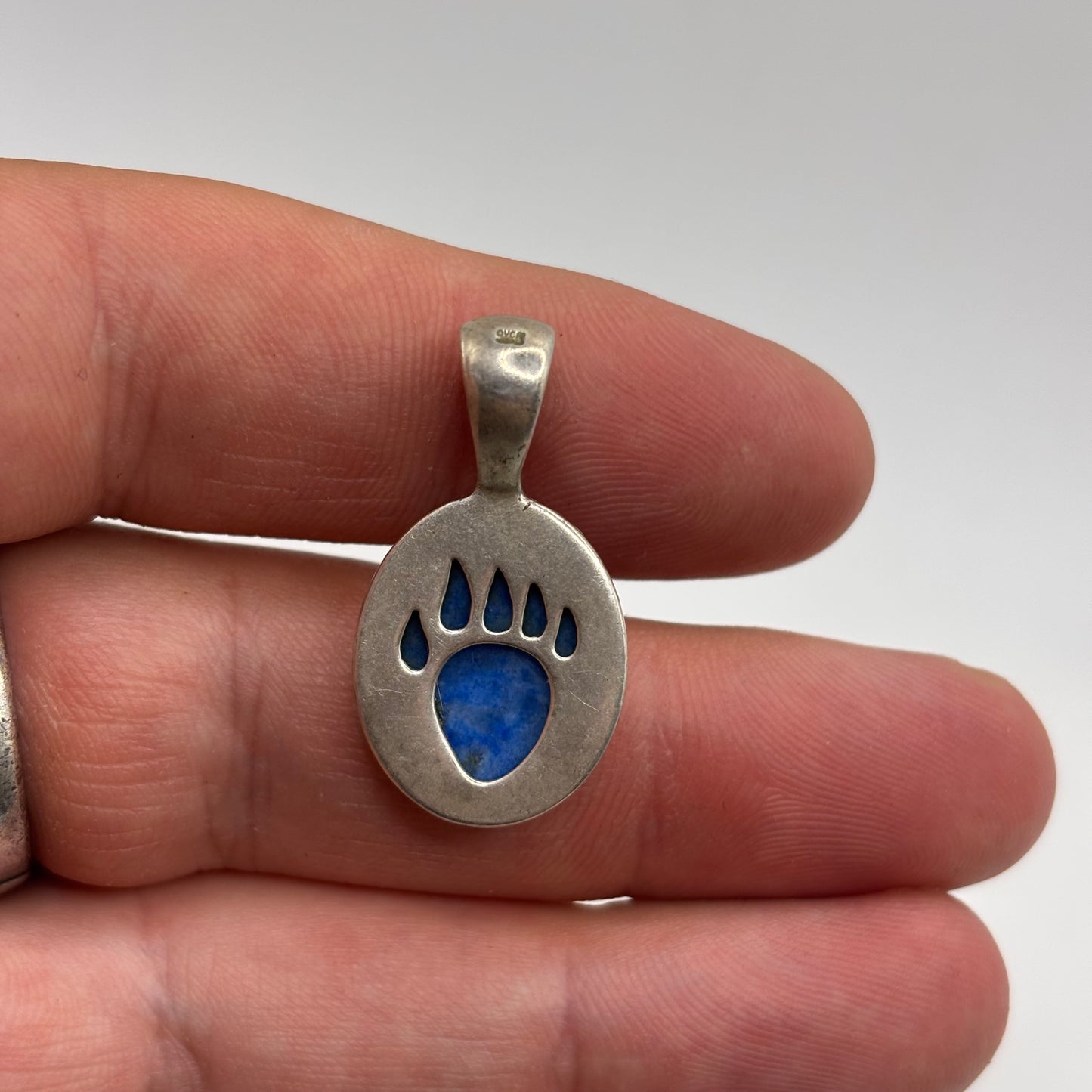 Silver Carolyn Pollack Sodalite Pendant (30mm)