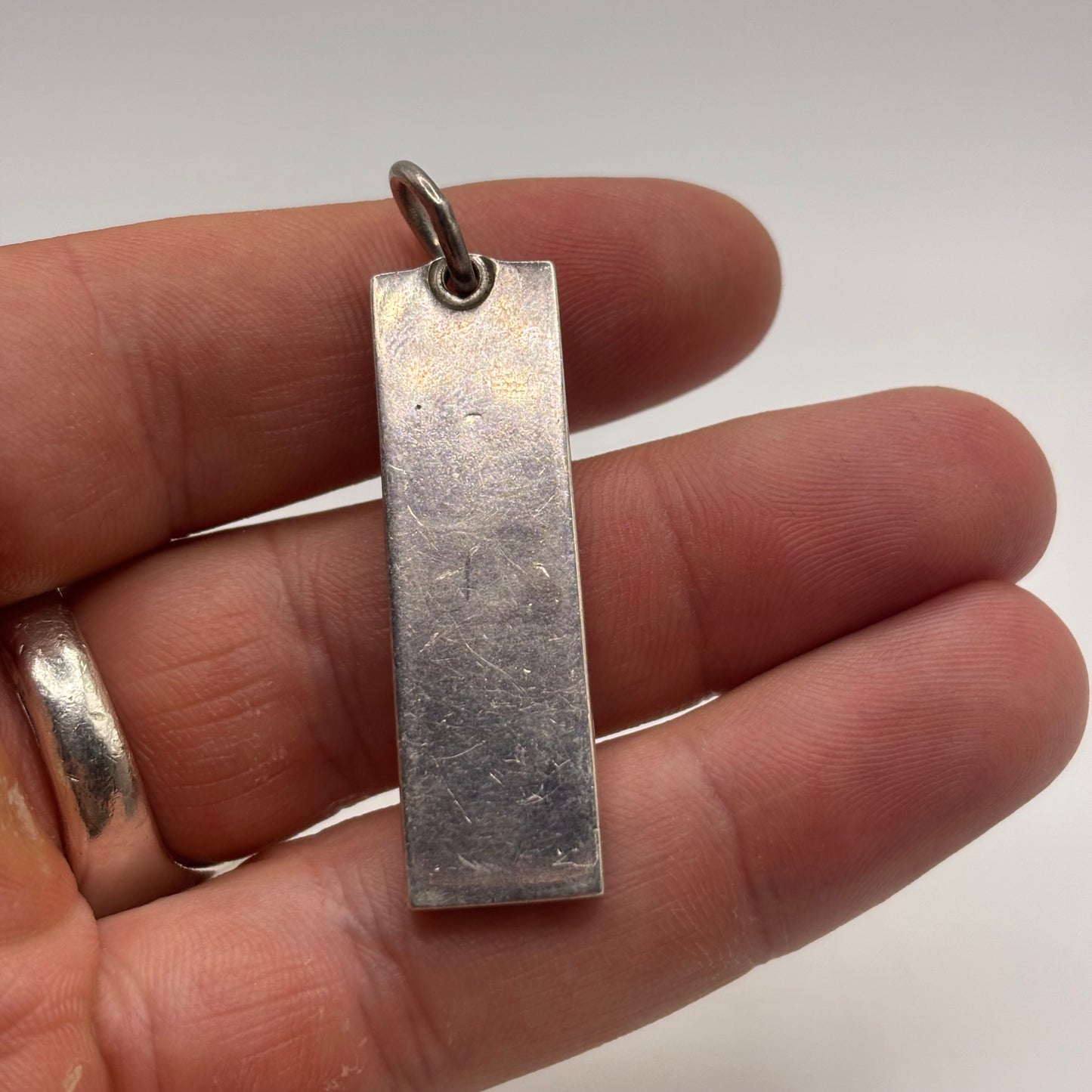 Silver Large Ingot Pendant