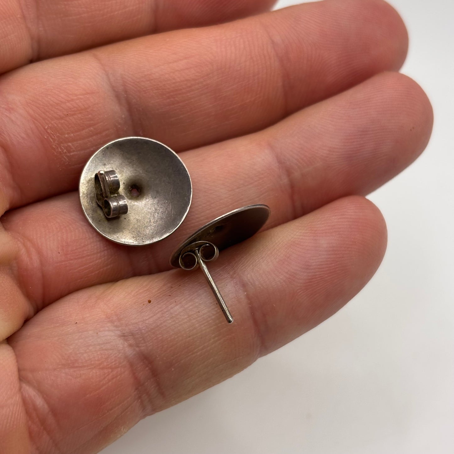 Silver Disc Earrings