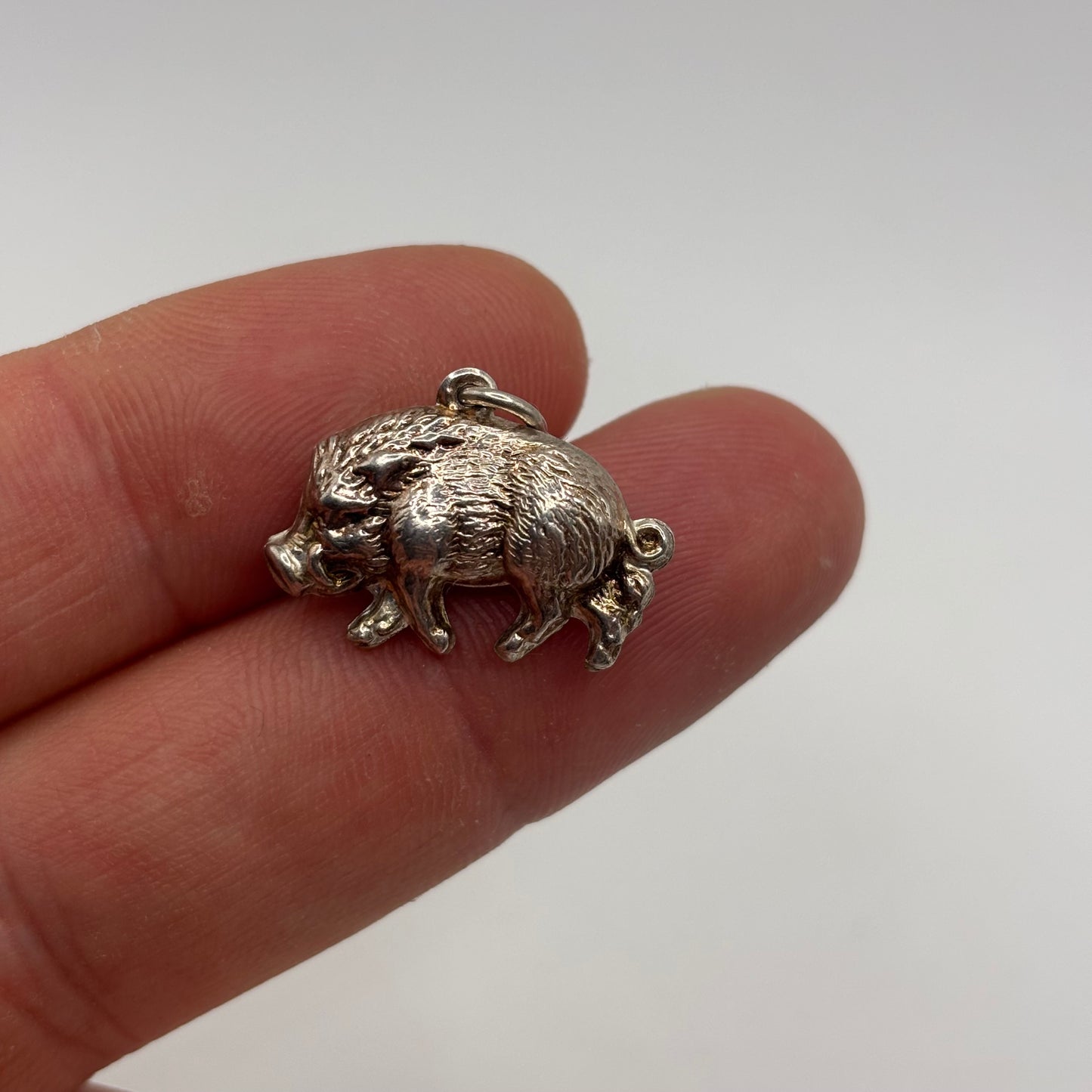 Silver Wild Boar Pendant