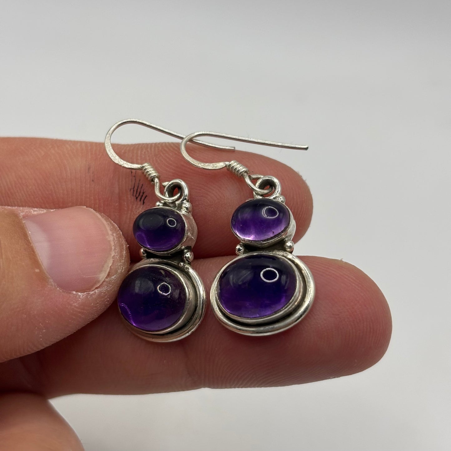 Silver Amethyst Earrings