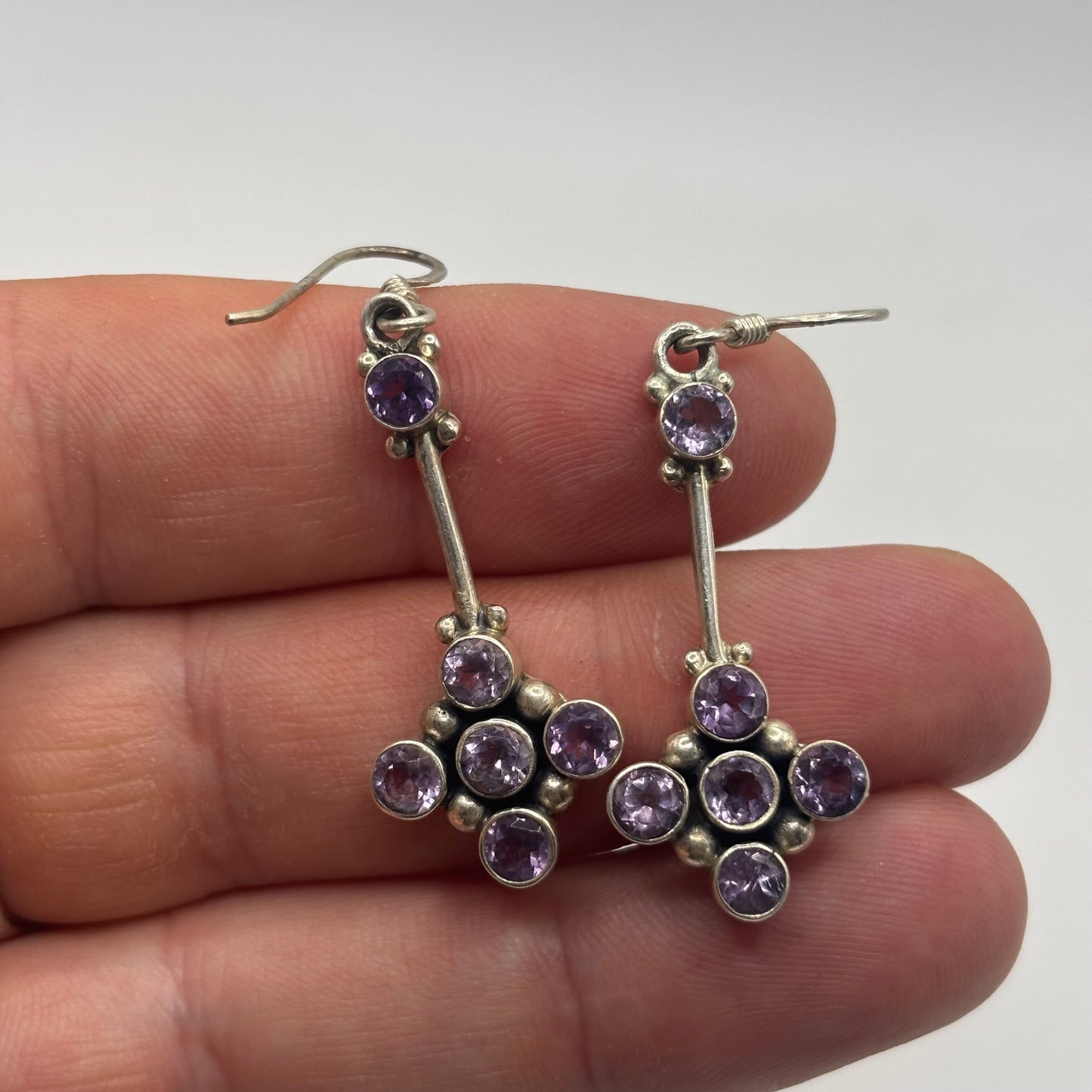 Silver Amethyst Earrings