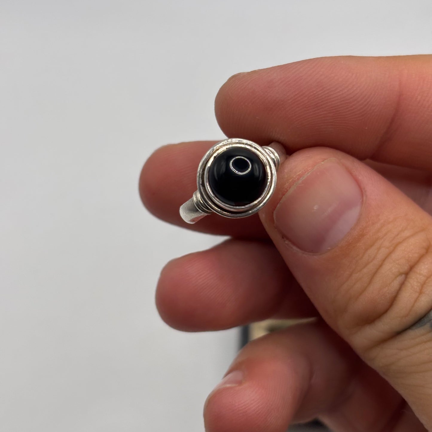 Silver Onyx Ring
