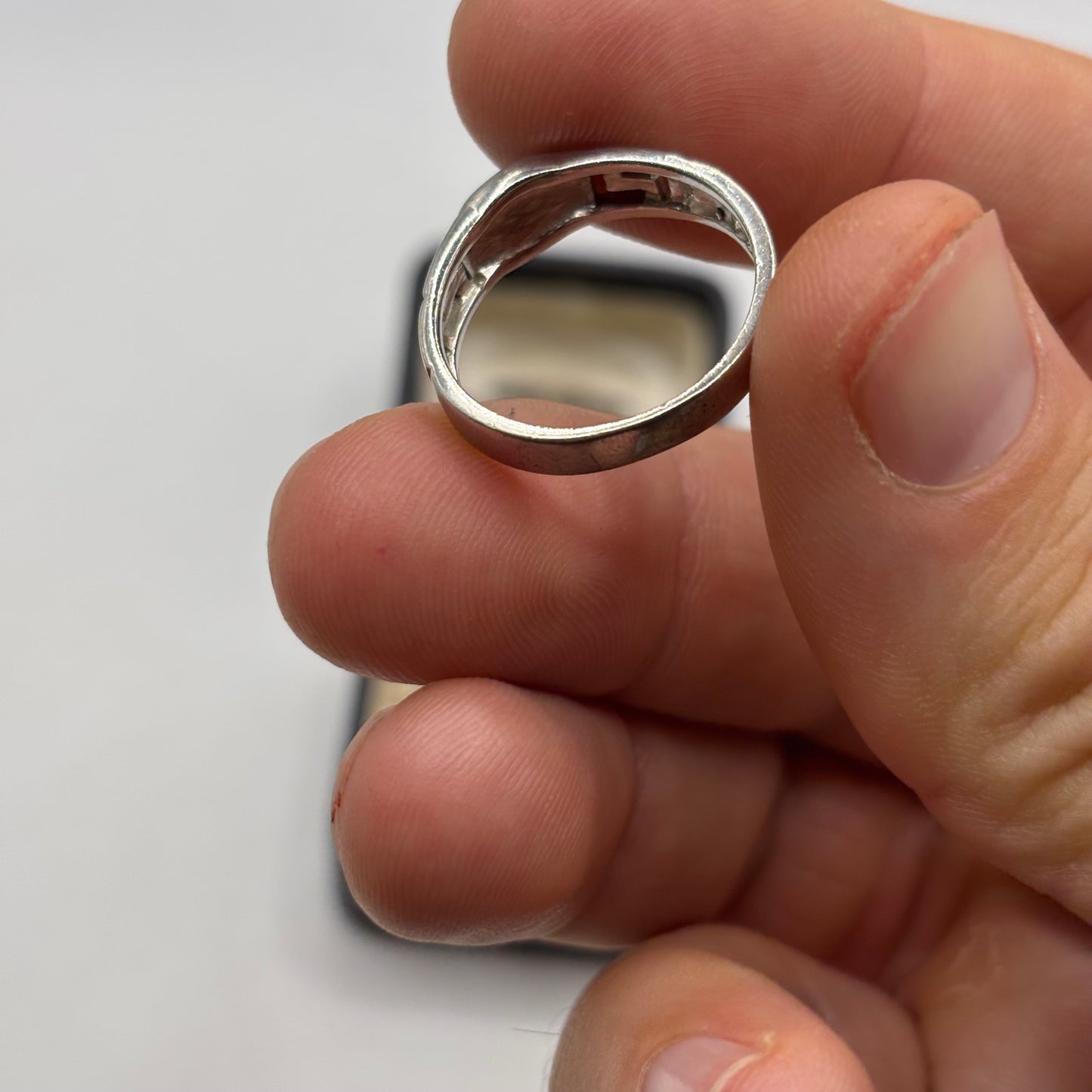 Silver Greek Opal Ring