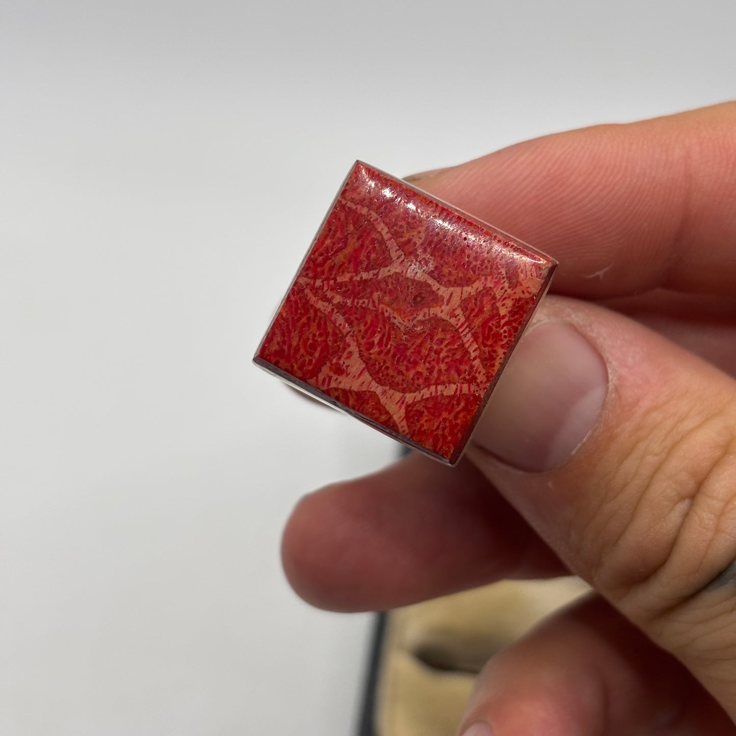 Silver Coral Ring
